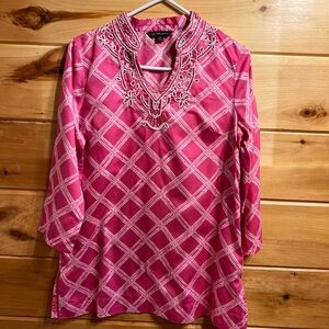 Brooks Brothers hot pink tunic